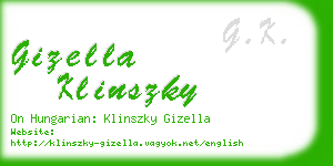 gizella klinszky business card